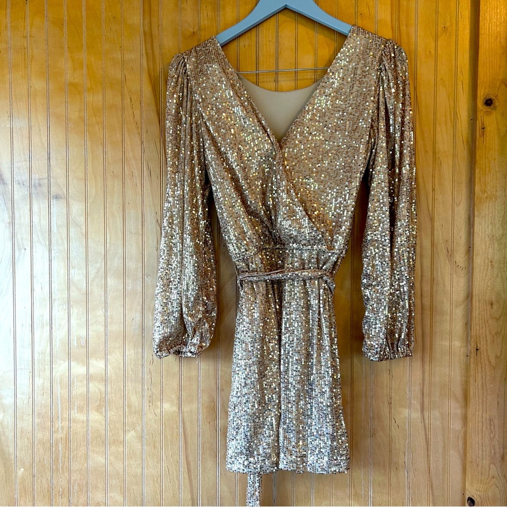 Mi Ami Gold Sequin Dress